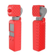 PULUZ  2 in 1 Diamond Texture Silicone Cover Case Set for DJI OSMO Pocket(Red)