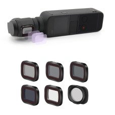 Statrc 6 v 1 ND8 + ND16 + ND32 + ND64 + CPL + UV Nastavitelná polarizační polarizační sady filtrů Optické skleněné čočky pro DJI Osmo Pocket 2