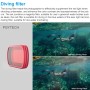 Pgytech P-18C-016 Filtro de snorkel rojo claro Filtro de lentes de color de buceo para bolsillo DJI OSMO