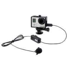 Boya by-gm10 micro 5 pin omni-direccional Audio Lavalier Condenser Micrófono con clip de corbata para GoPro Hero4 /3+ /3 (negro)