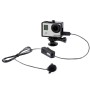Boya By-GM10 mikro 5 tűs omni-irányú audio lavalier kondenzátor mikrofon nyakkendővel a GoPro Hero4 /3+ /3-hoz (fekete)