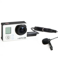 Boya By-LM20 omni-dinterical Lavalier Combenser מיקרופון עם קליפ עניבה עבור GoPro Hero4 /3+ /3, מצלמות DSLR (שחור)