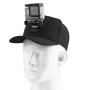 PULUZ Baseball Hat with J-Hook Buckle Mount & Screw for GoPro Hero11 Black / HERO10 Black / HERO9 Black /HERO8 / HERO7 /6 /5 /5 Session /4 Session /4 /3+ /3 /2 /1 / Max, DJI OSMO Action and Other Action Cameras(Black)