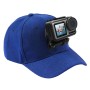 Бейзболна шапка на Puluz с J-кука Mount & Screw за GoPro Hero11 Black /Hero10 Black /Hero9 Black /Hero8 /Hero7 /6/5/5 сесия /4 сесия /4/3+ /3/2/1 /Max, DJI Osmo Action и други екшън камери (сини)
