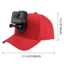 כובע בייסבול של פולוז עם אבזם אבזם ובורג של GoPro Hero11 שחור /גיבור 10 שחור /גיבור 9 שחור /HERO8 /HERO7/6/5/5 מושב /4 מושב /4/3 +/3/2 /1 /מקסימום, DJI OSMO Action ומצלמות פעולה אחרות (אדום)