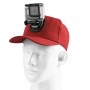 PULUZ Baseball Hat with J-Hook Buckle Mount & Screw for GoPro Hero11 Black / HERO10 Black / HERO9 Black /HERO8 / HERO7 /6 /5 /5 Session /4 Session /4 /3+ /3 /2 /1 / Max, DJI OSMO Action and Other Action Cameras(Red)