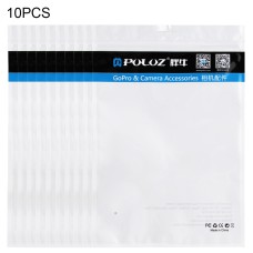 10 st Puluz 25,8 cm x 18 cm Hang Hole Clear Front White Pearl Jewelry Zip Lock Packaging Bag (storlek: L)