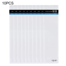 10 PCS Puluz 34.5cm x 9cmハングホールクリアフロントホワイトパールジュエリージップロックパッケージバッグ（サイズ：S、伸びたタイプ）