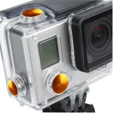 3 PCS TMC Botón de color anodizado de aluminio Conjunto de GoPro Hero 3+ (naranja)