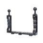 Diving Special Bracket Dual Hand-Held Photography Adjustable Fill Light Arm Bracket For GoPro / Xiaoyi